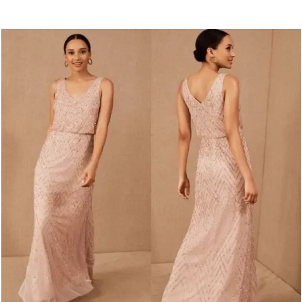 Anthropologie BHLDN blush dress size 10
